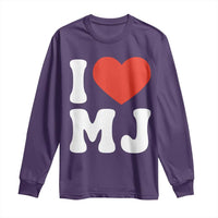 I Heart MJ Classic Graphic Tribute Long Sleeve Shirt Love Pop Legend Iconic Culture Music Fan Favor