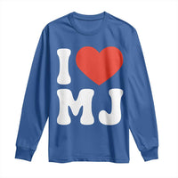 I Heart MJ Classic Graphic Tribute Long Sleeve Shirt Love Pop Legend Iconic Culture Music Fan Favor