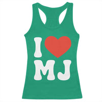 I Heart MJ Classic Graphic Tribute Racerback Tank Top Love Pop Legend Iconic Culture Music Fan Favor