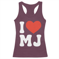 I Heart MJ Classic Graphic Tribute Racerback Tank Top Love Pop Legend Iconic Culture Music Fan Favor