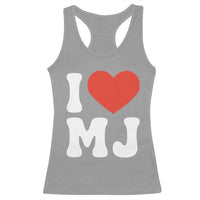 I Heart MJ Classic Graphic Tribute Racerback Tank Top Love Pop Legend Iconic Culture Music Fan Favor