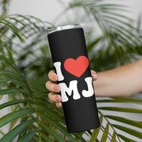 I Heart MJ Classic Graphic Tribute Skinny Tumbler Love Pop Legend Iconic Culture Music Fan Favor