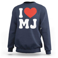I Heart MJ Classic Graphic Tribute Sweatshirt Love Pop Legend Iconic Culture Music Fan Favor