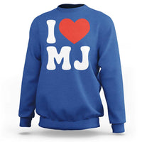 I Heart MJ Classic Graphic Tribute Sweatshirt Love Pop Legend Iconic Culture Music Fan Favor