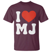 I Heart MJ Classic Graphic Tribute T Shirt Love Pop Legend Iconic Culture Music Fan Favor