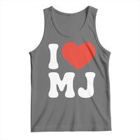 I Heart MJ Classic Graphic Tribute Tank Top Love Pop Legend Iconic Culture Music Fan Favor