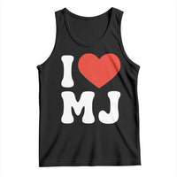 I Heart MJ Classic Graphic Tribute Tank Top Love Pop Legend Iconic Culture Music Fan Favor
