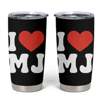 I Heart MJ Classic Graphic Tribute Tumbler Cup Love Pop Legend Iconic Culture Music Fan Favor