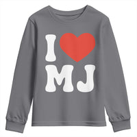 I Heart MJ Classic Graphic Tribute Youth Sweatshirt Love Pop Legend Iconic Culture Music Fan Favor