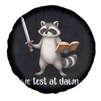 We Test At Dawn Raccoon Warrior Spare Tire Cover Funny Student Teacher Exam Motivation