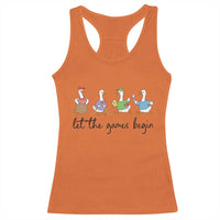 Let the Games Begin Cute Geese Racerback Tank Top Field Day Whimsical School Sports