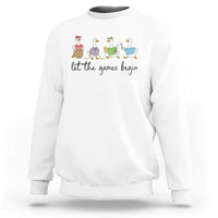 Let the Games Begin Cute Geese Sweatshirt Field Day Whimsical School Sports