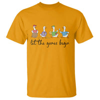 Let the Games Begin Cute Geese T Shirt Field Day Whimsical School Sports