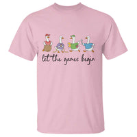 Let the Games Begin Cute Geese T Shirt Field Day Whimsical School Sports