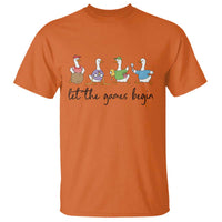 Let the Games Begin Cute Geese T Shirt Field Day Whimsical School Sports