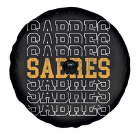 Retro Sabres Name Script Style Spare Tire Cover Vintage Distressed Sports Spirit Fan Pride