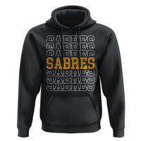 Retro Sabres Name Script Style Hoodie Vintage Distressed Sports Spirit Fan Pride