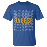 Retro Sabres Name Script Style T Shirt Vintage Distressed Sports Spirit Fan Pride