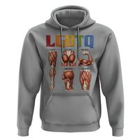 LGBTQ Acronym Funny Fitness Gym Rainbow Muscle Graphic Hoodie Legs Glutes Biceps Triceps Quads