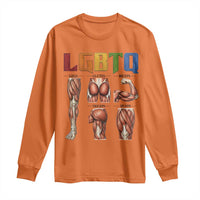 LGBTQ Acronym Funny Fitness Gym Rainbow Muscle Graphic Long Sleeve Shirt Legs Glutes Biceps Triceps Quads