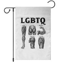 LGBTQ Acronym Funny Fitness Gym Muscle Graphic Garden Flag Legs Glutes Biceps Triceps Quads