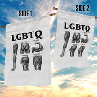 LGBTQ Acronym Funny Fitness Gym Muscle Graphic Garden Flag Legs Glutes Biceps Triceps Quads