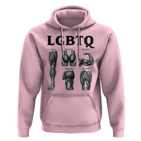 LGBTQ Acronym Funny Fitness Gym Muscle Graphic Hoodie Legs Glutes Biceps Triceps Quads
