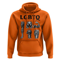 LGBTQ Acronym Funny Fitness Gym Muscle Graphic Hoodie Legs Glutes Biceps Triceps Quads