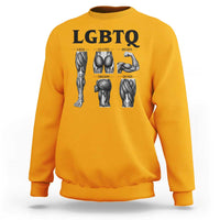 LGBTQ Acronym Funny Fitness Gym Muscle Graphic Sweatshirt Legs Glutes Biceps Triceps Quads