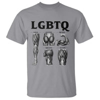 LGBTQ Acronym Funny Fitness Gym Muscle Graphic T Shirt Legs Glutes Biceps Triceps Quads