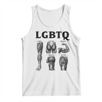 LGBTQ Acronym Funny Fitness Gym Muscle Graphic Tank Top Legs Glutes Biceps Triceps Quads