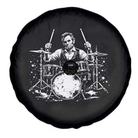 Vintage Abraham Lincoln Playing Drums Graphic Spare Tire Cover Abe Musician Patriotic Rockstar Drummer President