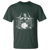 Vintage Abraham Lincoln Playing Drums Graphic T Shirt Abe Musician Patriotic Rockstar Drummer President
