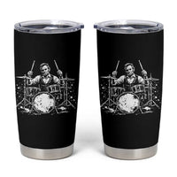 Vintage Abraham Lincoln Playing Drums Graphic Tumbler Cup Abe Musician Patriotic Rockstar Drummer President