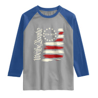 250 Years of Liberty 1776-2026 We The People Raglan Shirt Distressed American Flag Patriotic Semiquincentennial 250th Anniversary