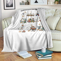 Outnumbered By Boys Funny Goose Mom Life Throw Blanket Chaos Coordinator Motherhood Mothers Day Gag Gift