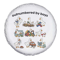 Outnumbered By Boys Funny Goose Mom Life Spare Tire Cover Chaos Coordinator Motherhood Mothers Day Gag Gift
