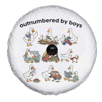 Outnumbered By Boys Funny Goose Mom Life Spare Tire Cover Chaos Coordinator Motherhood Mothers Day Gag Gift
