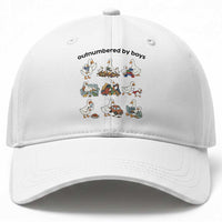 Outnumbered By Boys Funny Goose Mom Life Baseball Cap Chaos Coordinator Motherhood Mothers Day Gag Gift