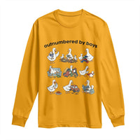 Outnumbered By Boys Funny Goose Mom Life Long Sleeve Shirt Chaos Coordinator Motherhood Mothers Day Gag Gift