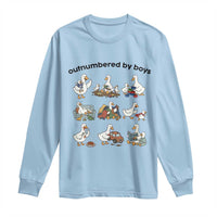 Outnumbered By Boys Funny Goose Mom Life Long Sleeve Shirt Chaos Coordinator Motherhood Mothers Day Gag Gift