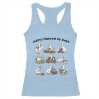 Outnumbered By Boys Funny Goose Mom Life Racerback Tank Top Chaos Coordinator Motherhood Mothers Day Gag Gift