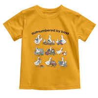 Outnumbered By Boys Funny Goose Mom Life Toddler T Shirt Chaos Coordinator Motherhood Mothers Day Gag Gift
