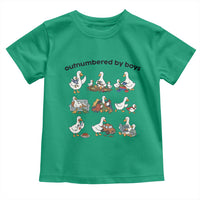 Outnumbered By Boys Funny Goose Mom Life Toddler T Shirt Chaos Coordinator Motherhood Mothers Day Gag Gift