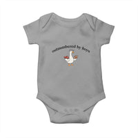 Outnumbered By Boys Cute Goose Sporty Mom Baby Onesie Football and Truck Motherhood Mothers Day Gag Gift