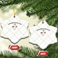 Outnumbered By Boys Cute Goose Sporty Mom Ceramic Ornament Football and Truck Motherhood Mothers Day Gag Gift