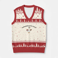 Outnumbered By Boys Cute Goose Sporty Mom V-Neck Knit Sweater Vest Football and Truck Motherhood Mothers Day Gag Gift