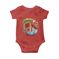 Plant The Trees Save The Bees Clean The Seas Baby Onesie Vintage Peace Sign Aesthetic Nature Lover Ocean Conservation