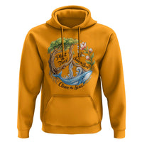 Plant The Trees Save The Bees Clean The Seas Hoodie Vintage Peace Sign Aesthetic Nature Lover Ocean Conservation