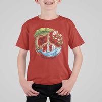 Plant The Trees Save The Bees Clean The Seas T Shirt For Kid Vintage Peace Sign Aesthetic Nature Lover Ocean Conservation